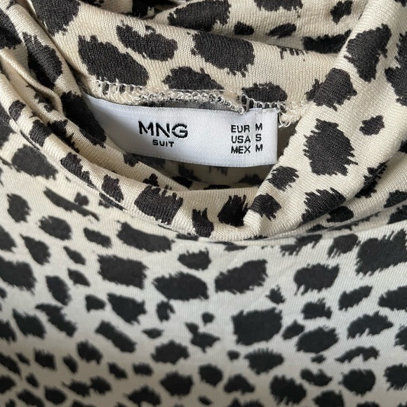 Mango Animal Print Midi Dress - Size Small - Picture 2 of 2